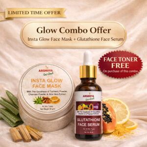 Insta Glow face musk+Glutathione face serum=Face Toner (free)