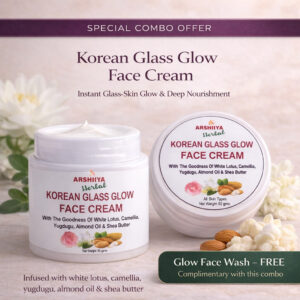 Korean Glass Glow cream=Glow face wash (free)